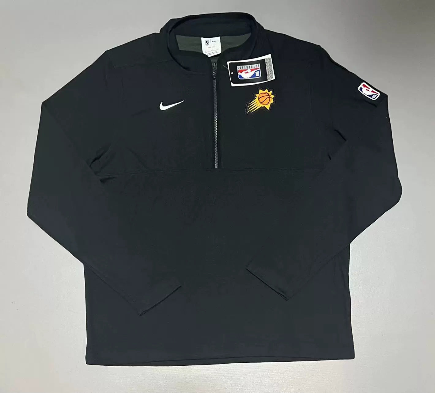 Men's Nike Black Phoenix Suns Authentic Performance - Half-Zip Top