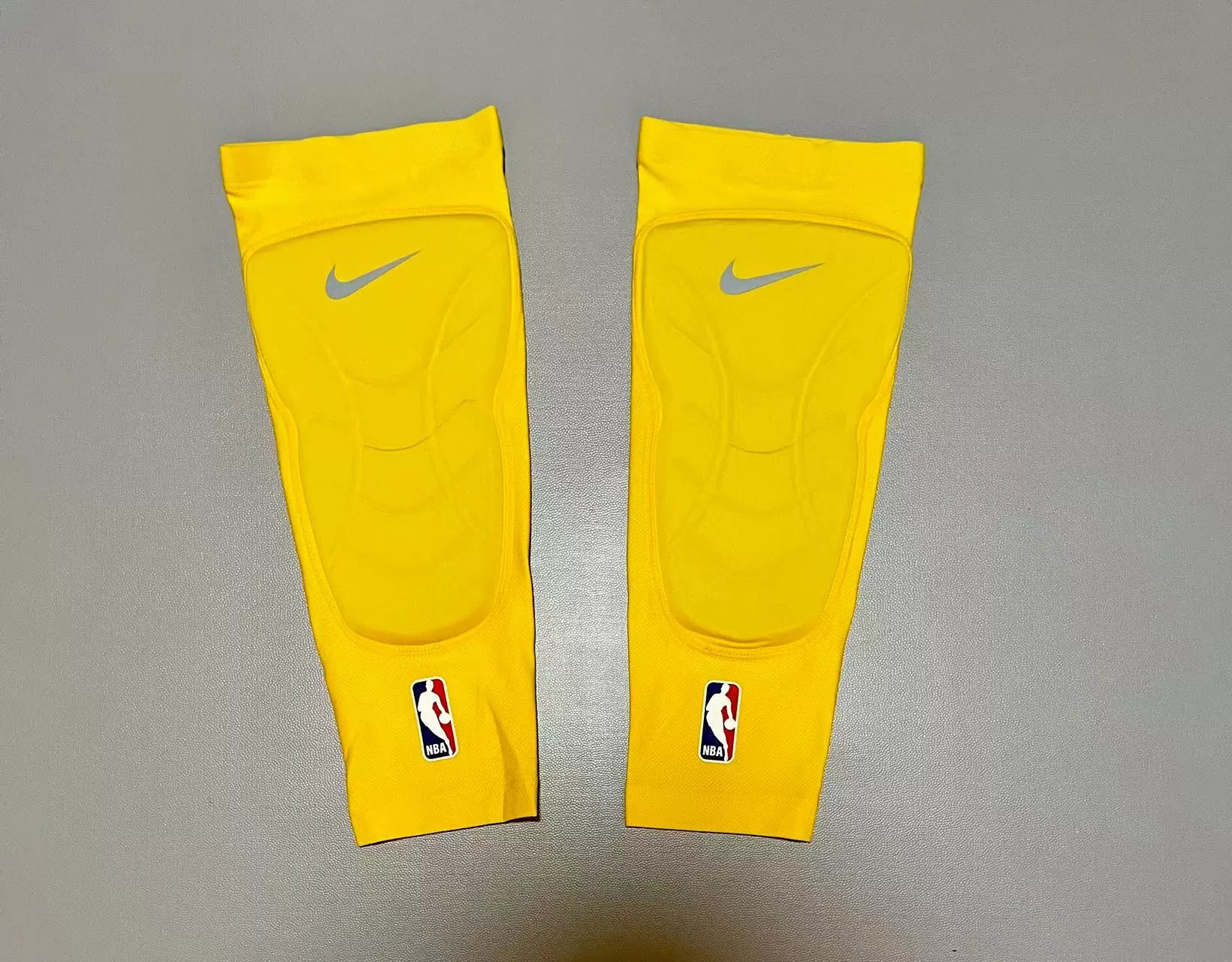 Nike NBA Issued Hyperstrong Padded Compression Knee Sleeves - Yellow