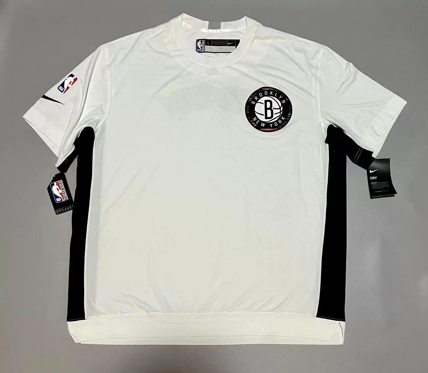 Brooklyn Nets GAME ISSUED Nike NBA Authentics Dri-Fit Short Sleeve Shirt Men's - White