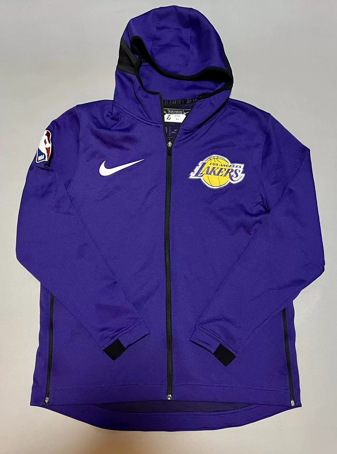 Nike Men's Los Angeles Lakers Player Edition GAME USED Warm Up Jacket - Purple