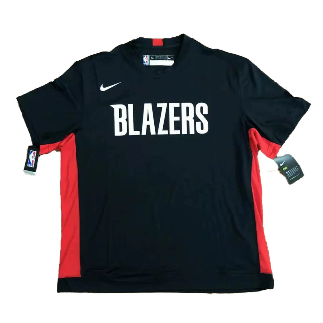 Portland Trailblazers GAME ISSUED Nike NBA Authentics Dri-Fit Short Sleeve Shirt Men's - Black