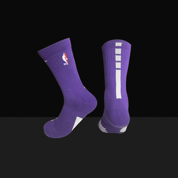 purple and yellow nike elite socks